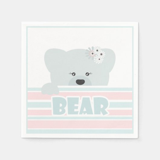 Serviette En Papier Bébé, ours, petit ours (Devant)