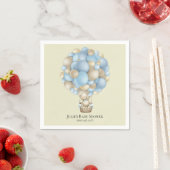 Serviette En Papier Bébé Ours Princesse Fille Rose | Baby shower servi (En situation)