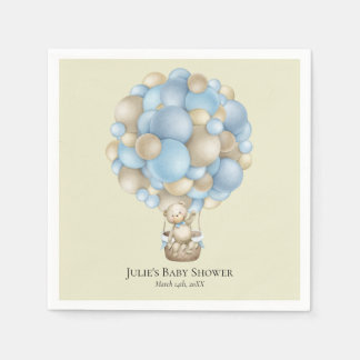 Serviette En Papier Bébé Ours Princesse Fille Rose | Baby shower servi