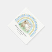 Serviette En Papier Bébé Ours Rainbow Boy | Baby shower serviettes (Coin)