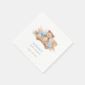 Serviette En Papier Bébé ourson herbe des pampas (Coin)