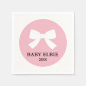Serviette En Papier BÉBÉ Pink Sprinkine Shower Party (Devant)