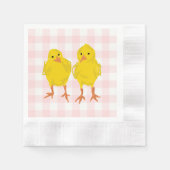 Serviette En Papier Bébé Poussins Peinture Pâques Peeps (Devant)