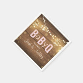 Serviette En Papier Bébé Q Lit BBQ Baby shower Papier de toilette Rust (Coin)