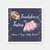 Serviette En Papier Bébé Reveal Tutus ou Touchdown Blue (Devant)