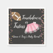 Serviette En Papier Bébé Révéler Tutus ou Touchdown (Devant)