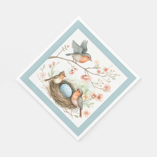 Serviette En Papier Bébé Robin Célébration serviettes (Coin)