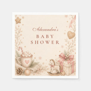 Serviette En Papier Bébé Rose C'est Froid Dehors Baby Shower
