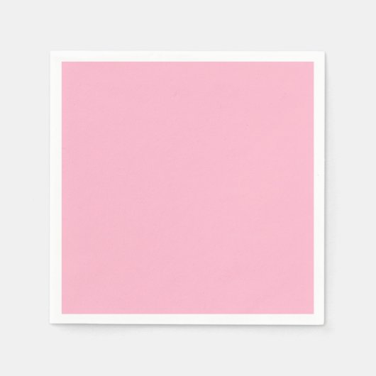 Serviette En Papier Bébé rose couleur solide (Devant)