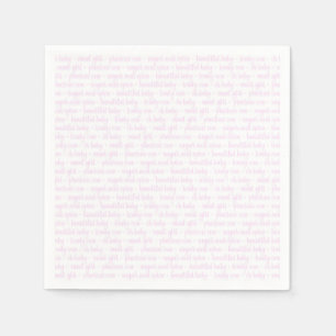 Serviette En Papier Bébé rose fille