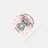 Serviette En Papier Bébé rose Koala Ours (Coin)