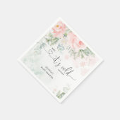 Serviette En Papier Bébé rose pâle à fleurs, froid dehors (Coin)