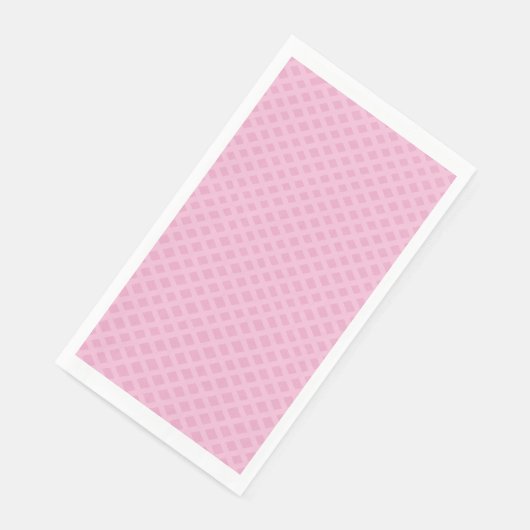 Serviette En Papier Bébé rose panier en treillis tonique (Coin)