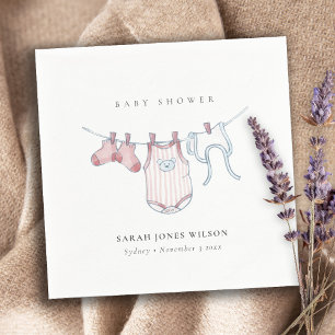 Serviette En Papier Bébé rose simple mignonne Baby shower de linge