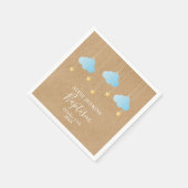 Serviette En Papier Bébé rustique Baptême Christening Twinkle Stars (Coin)