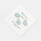 Serviette En Papier Bébé Saupoudrer Animaux Cookies Baby shower garçon (Coin)
