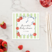 Serviette En Papier Bébé shower aquarelle tomate  (En situation)