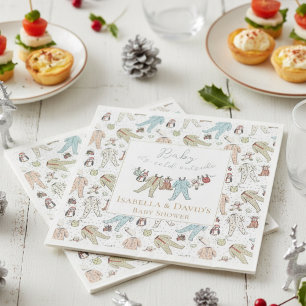 Serviette En Papier Bébé son Baby shower froid à l'extérieur de l'hive