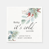 Serviette En Papier Bébé son froid dehors serviettes de baby shower (Devant)