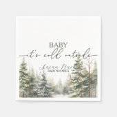 Serviette En Papier Bébé son froid hors du Baby shower d'hiver fête (Devant)