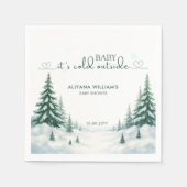 Serviette En Papier Bébé son froid hors du Baby shower d'hiver fête (Devant)