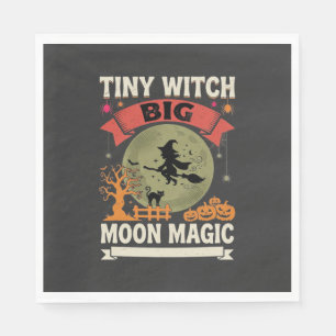 Serviette En Papier Bébé Sorcière Magie Lunaire Halloween