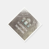 Serviette En Papier Bébé souffle et Mason Jar Barn Mariage (Coin)