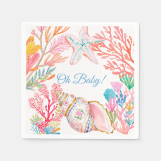 Serviette En Papier Bébé sous l'eau aquarelle Shower