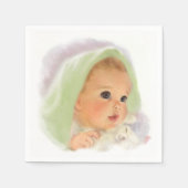 Serviette En Papier Bébé sous une couverture (Devant)