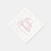 Serviette En Papier Bébé sprinkle coeurs roses (Coin)