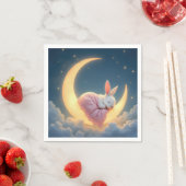 Serviette En Papier Bébé sur une lune de croissant (En situation)