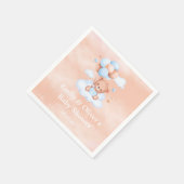 Serviette En Papier Bébé Teady Ours Bleu Balloons Brown serviettes (Coin)