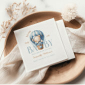 Serviette En Papier Bébé Teddy Blue Hot Air Balloon