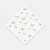 Serviette En Papier Bébé vert mignon Buggy Bébé Douche (Coin)