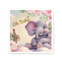 Bébé Whimsical Elephant et Bunny Nursery Imprimer