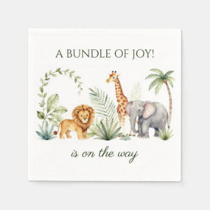 Serviette En Papier Bébé Zèbre Girafe et Tigre