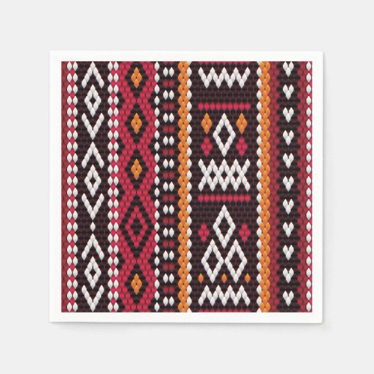 Serviette En Papier Bedouin Sadu Fabric Pattern (Devant)
