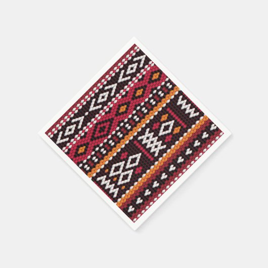 Serviette En Papier Bedouin Sadu Fabric Pattern (Coin)