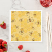 Serviette En Papier Bee Buzzing Honey Bees mignonne (En situation)