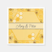 Serviette En Papier Bee Buzzing Honey Bees mignonne (Devant)