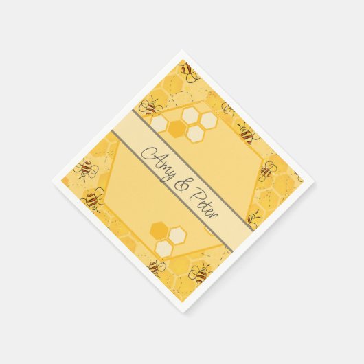 Serviette En Papier Bee Buzzing Honey Bees mignonne (Coin)