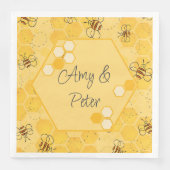 Serviette En Papier Bee Buzzing Honey Bees mignonne (Devant)