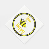 Serviette En Papier Bee Happy Bumble Bee Party (Coin)