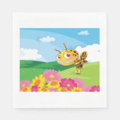 Serviette En Papier Bee Monster mignonne mais Déplaisante dans un cham (Devant)