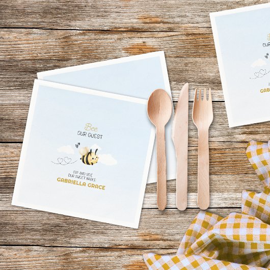 Serviette En Papier Bee Our Guest Sip and See 