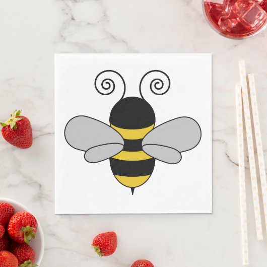 Serviette En Papier Bee Pop Art Cute Honeybee (En situation)