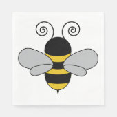 Serviette En Papier Bee Pop Art Cute Honeybee (Devant)