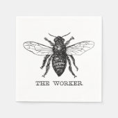Serviette En Papier Bee Worker Honey Black Bumblebee (Devant)