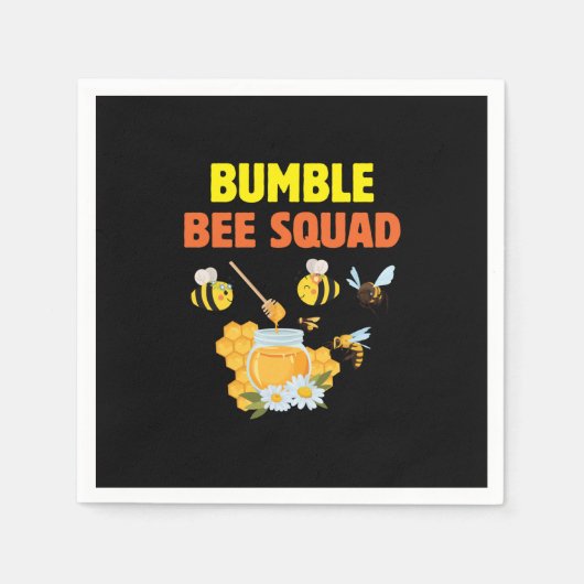 Serviette En Papier Beekeeper Art Bumble Bee Squad 2 (Devant)
