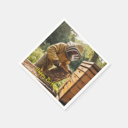 Serviette En Papier Beekeeper et Behive (Coin)